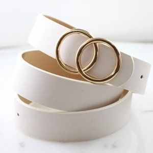 Double O Wide Belt - Ivory